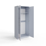 FWStyle Chilton 2 Door Wardrobe With Mirror - Grey Gloss Front