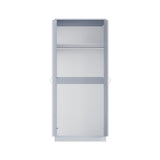 FWStyle Chilton 2 Door Wardrobe With Mirror - Grey Gloss Front