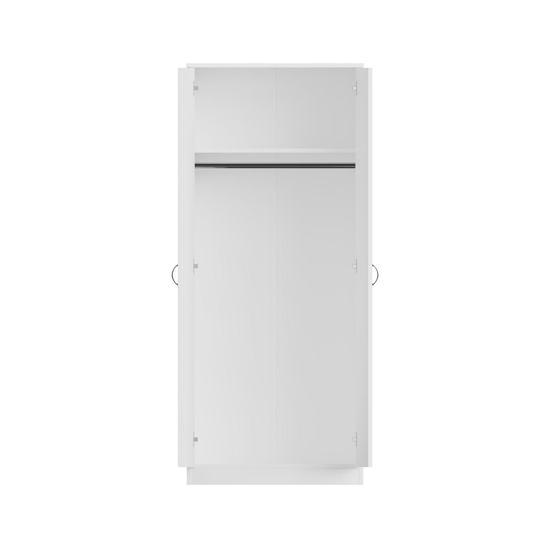 FWStyle Chilton 2 Door Wardrobe With Mirror - White Gloss Front