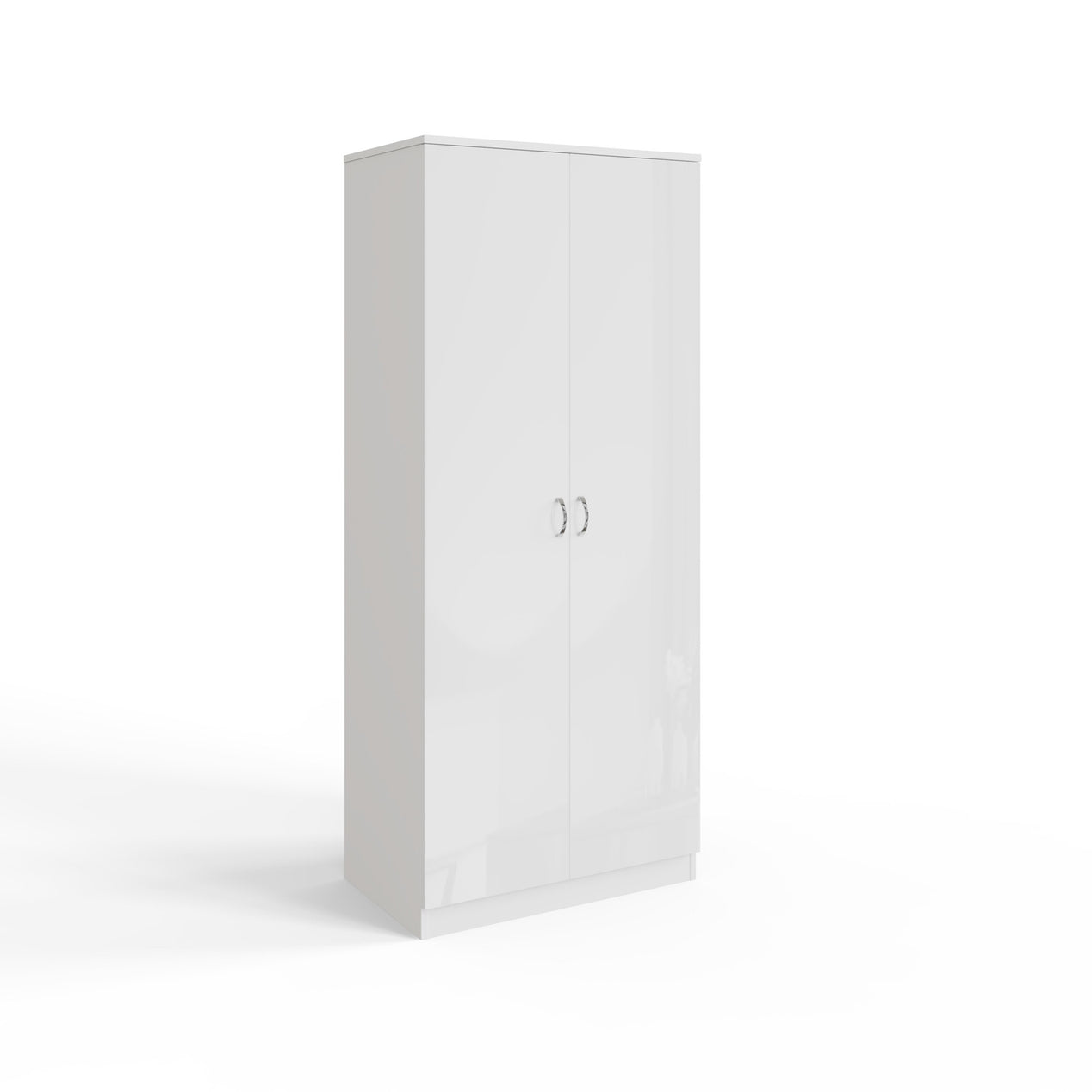 FWStyle Chilton 2 Door Wardrobe - White Gloss Front