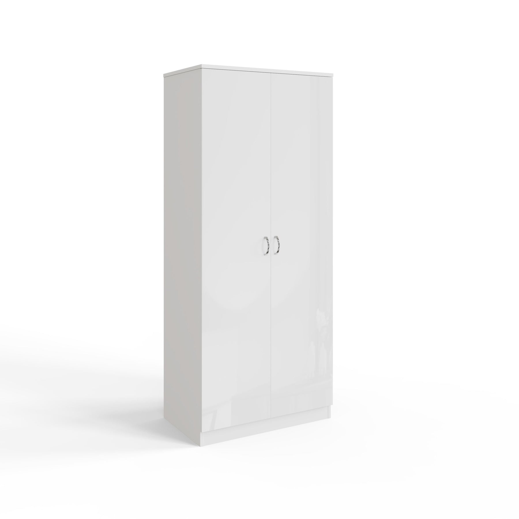 FWStyle Chilton 2 Door Wardrobe - White Gloss Front