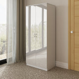 FWStyle Chilton 2 Door Wardrobe - White Gloss Front