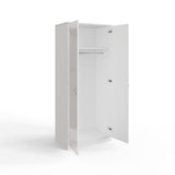 FWStyle Chilton 2 Door Wardrobe - White Gloss Front