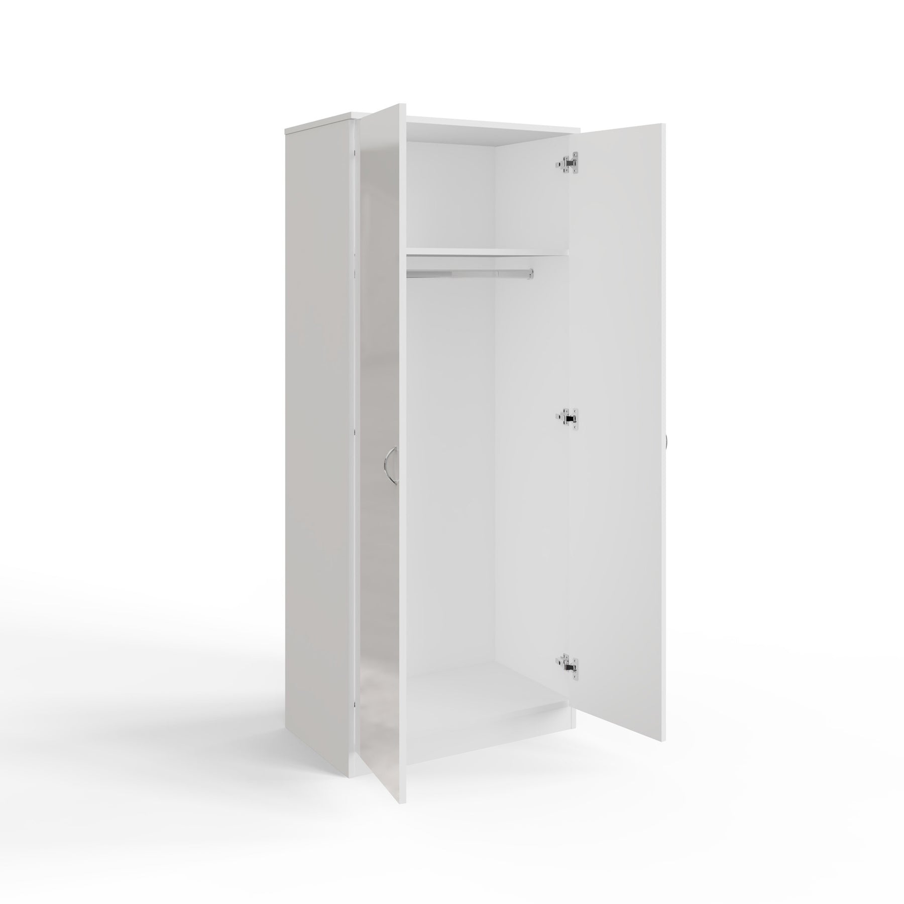 FWStyle Chilton 2 Door Wardrobe - White Gloss Front