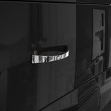 FWStyle Chilton 3 Drawer Chest Of Drawers - Black Gloss Front