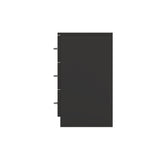 FWStyle Chilton 3 Drawer Chest Of Drawers - Black Gloss Front