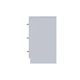 FWStyle Chilton 3 Drawer Chest Of Drawers - Grey Gloss Front