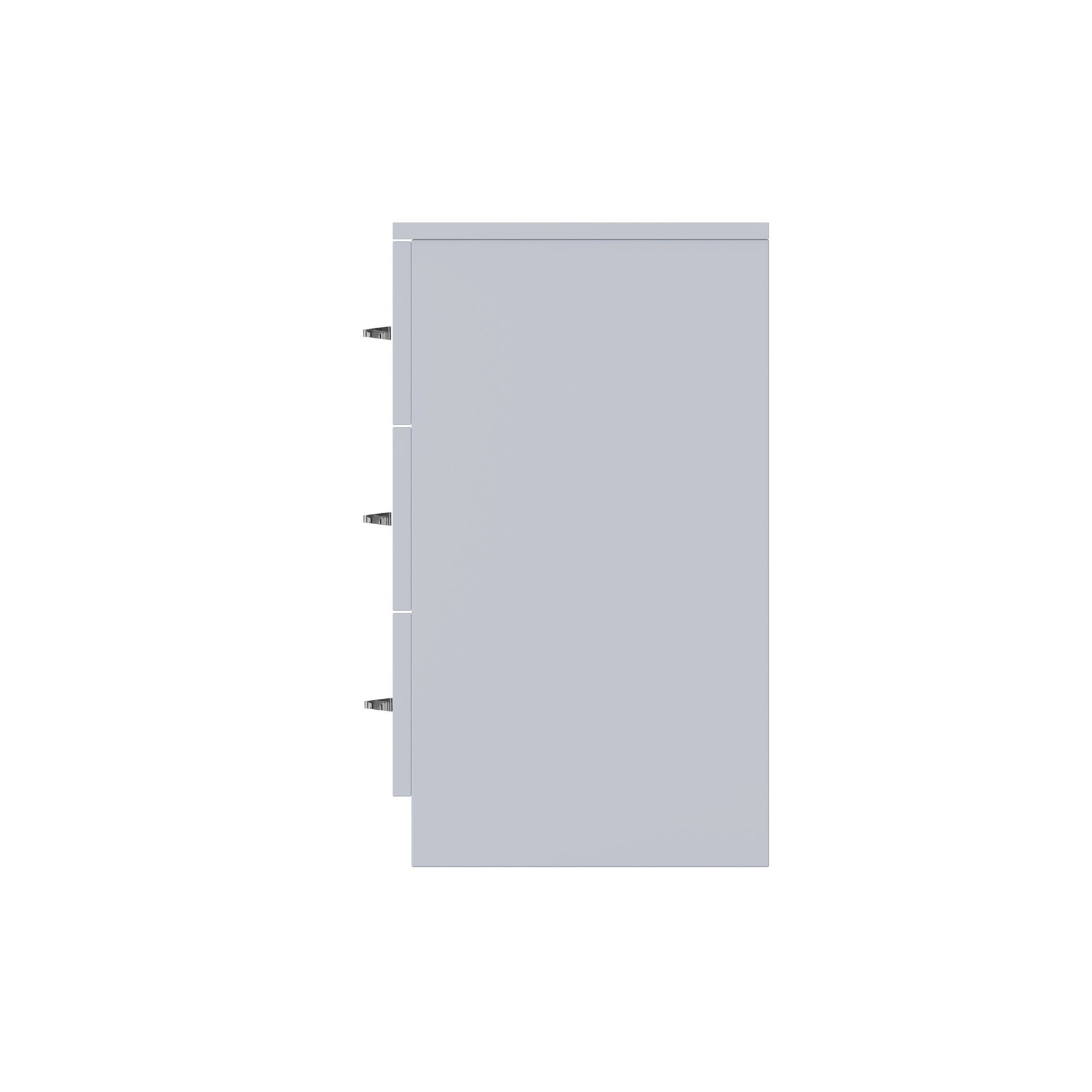 FWStyle Chilton 3 Drawer Chest Of Drawers - Grey Gloss Front