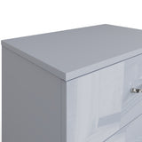 FWStyle Chilton 3 Drawer Chest Of Drawers - Grey Gloss Front