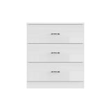 FWStyle Chilton 3 Drawer Chest Of Drawers - White Gloss Front
