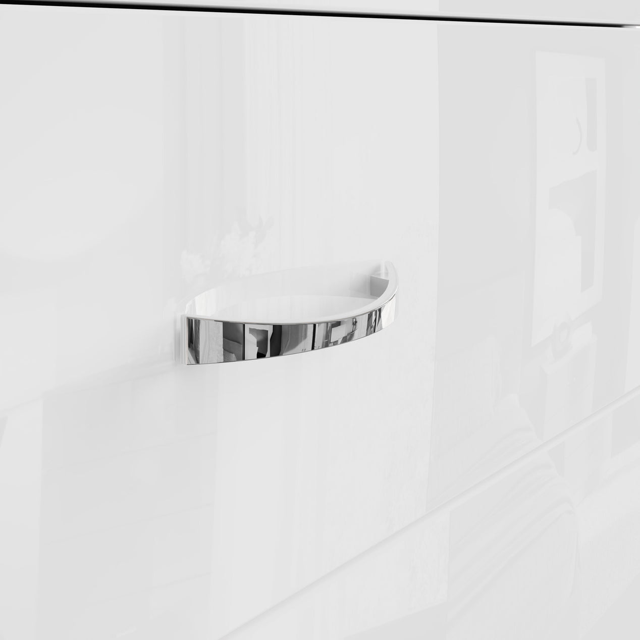 FWStyle Chilton 3 Drawer Chest Of Drawers - White Gloss Front