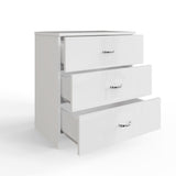 FWStyle Chilton 3 Drawer Chest Of Drawers - White Gloss Front