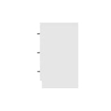 FWStyle Chilton 3 Drawer Chest Of Drawers - White Gloss Front