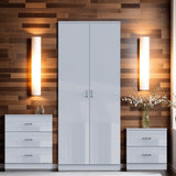 Chilton 3 Piece Bedroom Set – Grey Gloss