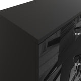 FWStyle Chilton 5 Drawer Chest Of Drawers - Black Gloss Front