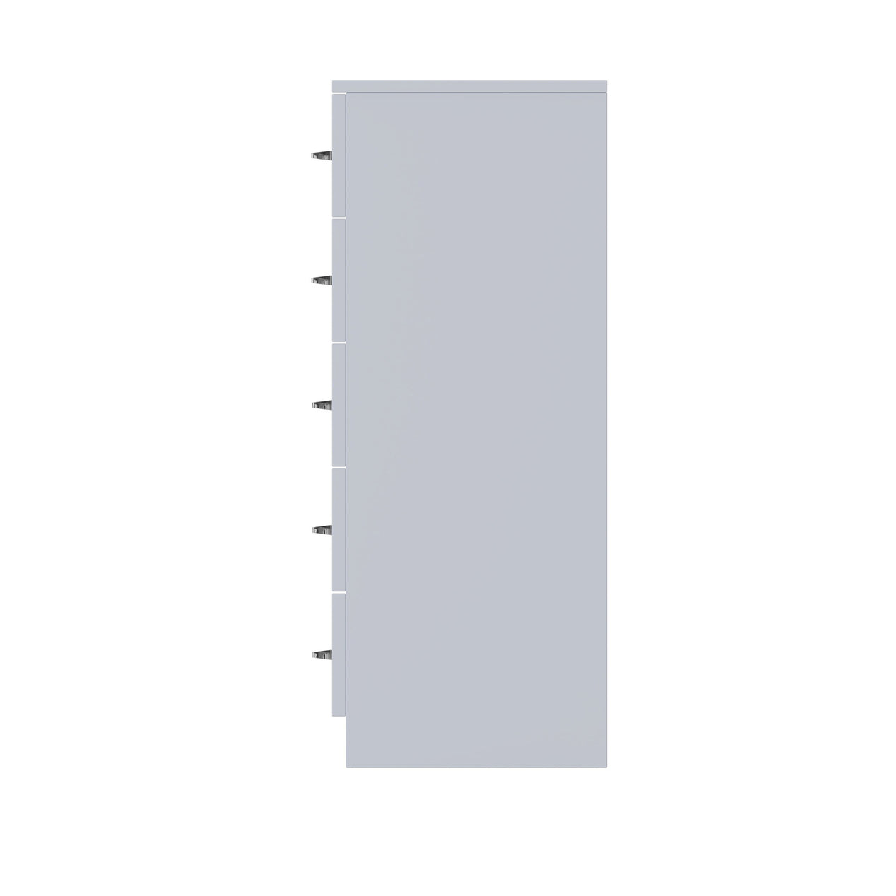 FWStyle Chilton 5 Drawer Chest Of Drawers - Grey Gloss Front