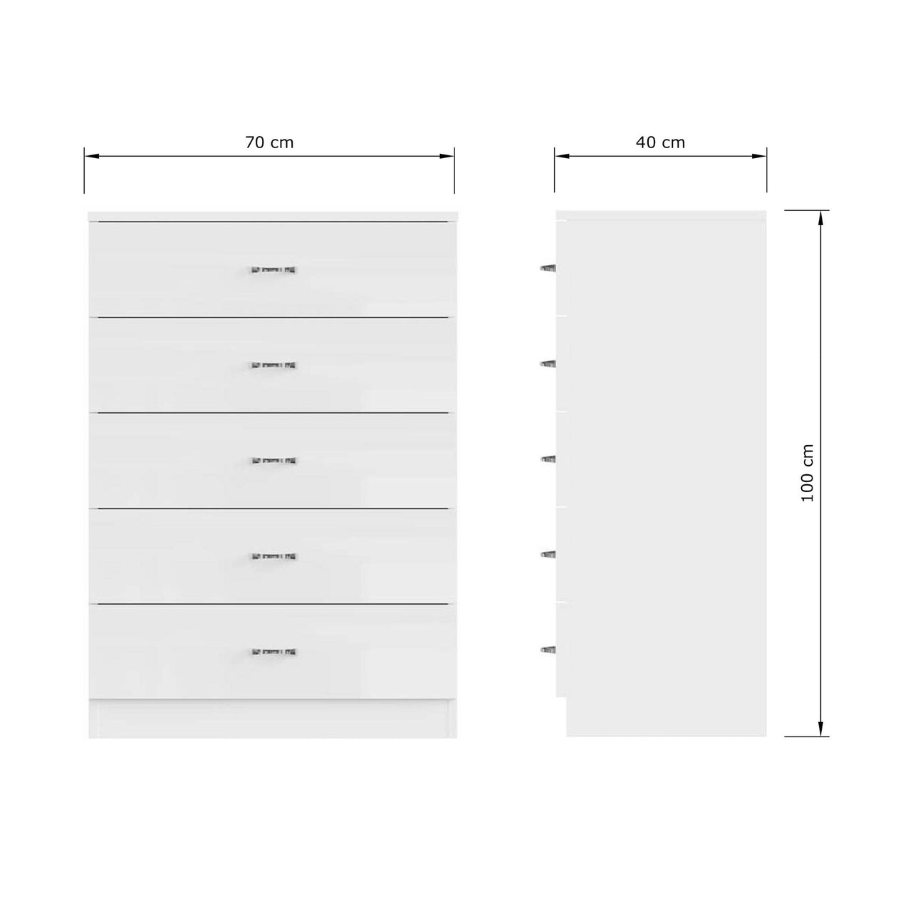 Chilton White Gloss Bedroom Set - 3 Pieces
