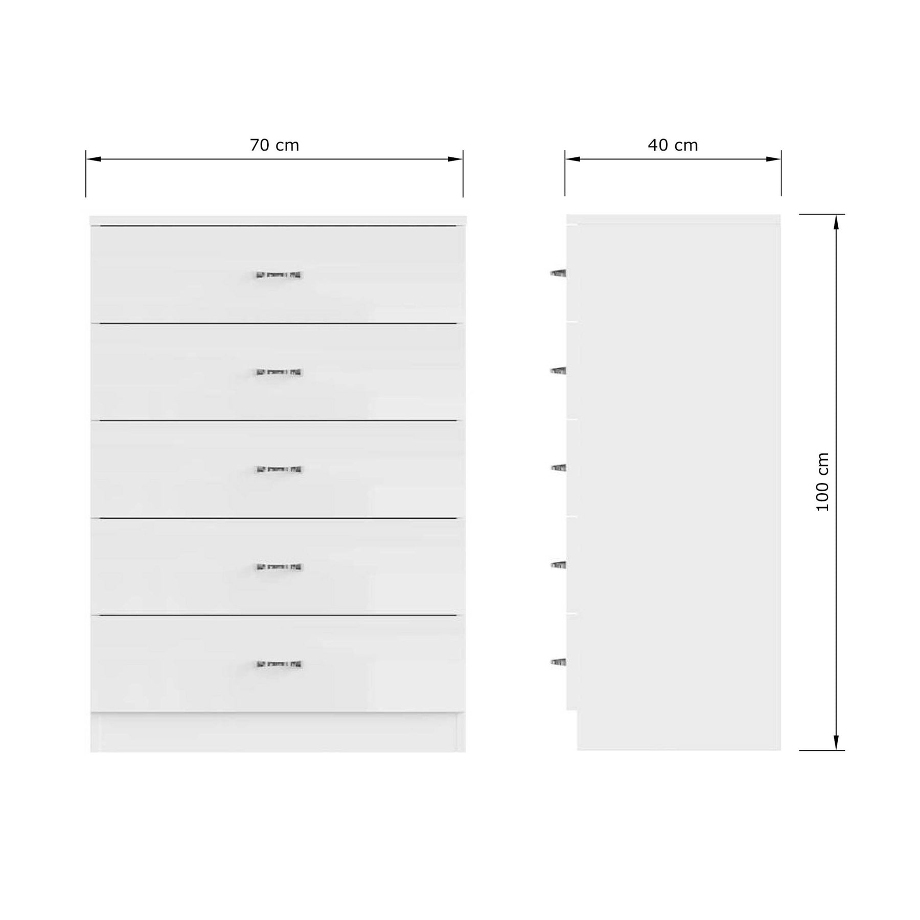 Chilton White Gloss Bedroom Set - 3 Pieces