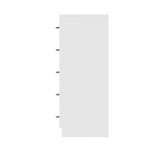FWStyle Chilton 5 Drawer Chest Of Drawers - White Gloss Front