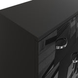 FWStyle Chilton 6 Drawer Chest Of Drawers - Black Gloss Front