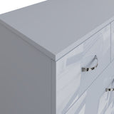 FWStyle Chilton 6 Drawer Chest Of Drawers - Grey Gloss Front