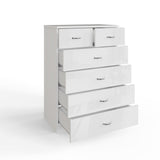 FWStyle Chilton 6 Drawer Chest Of Drawers - White Gloss Front