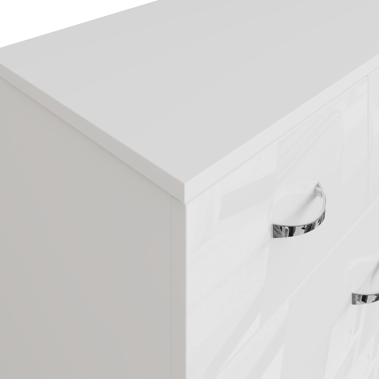 FWStyle Chilton 6 Drawer Chest Of Drawers - White Gloss Front