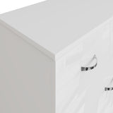 FWStyle Chilton 6 Drawer Chest Of Drawers - White Gloss Front