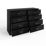 FWStyle Chilton 8 Drawer Chest Of Drawers - Black Gloss Front