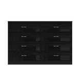 FWStyle Chilton 8 Drawer Chest Of Drawers - Black Gloss Front