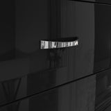 FWStyle Chilton 8 Drawer Chest Of Drawers - Black Gloss Front