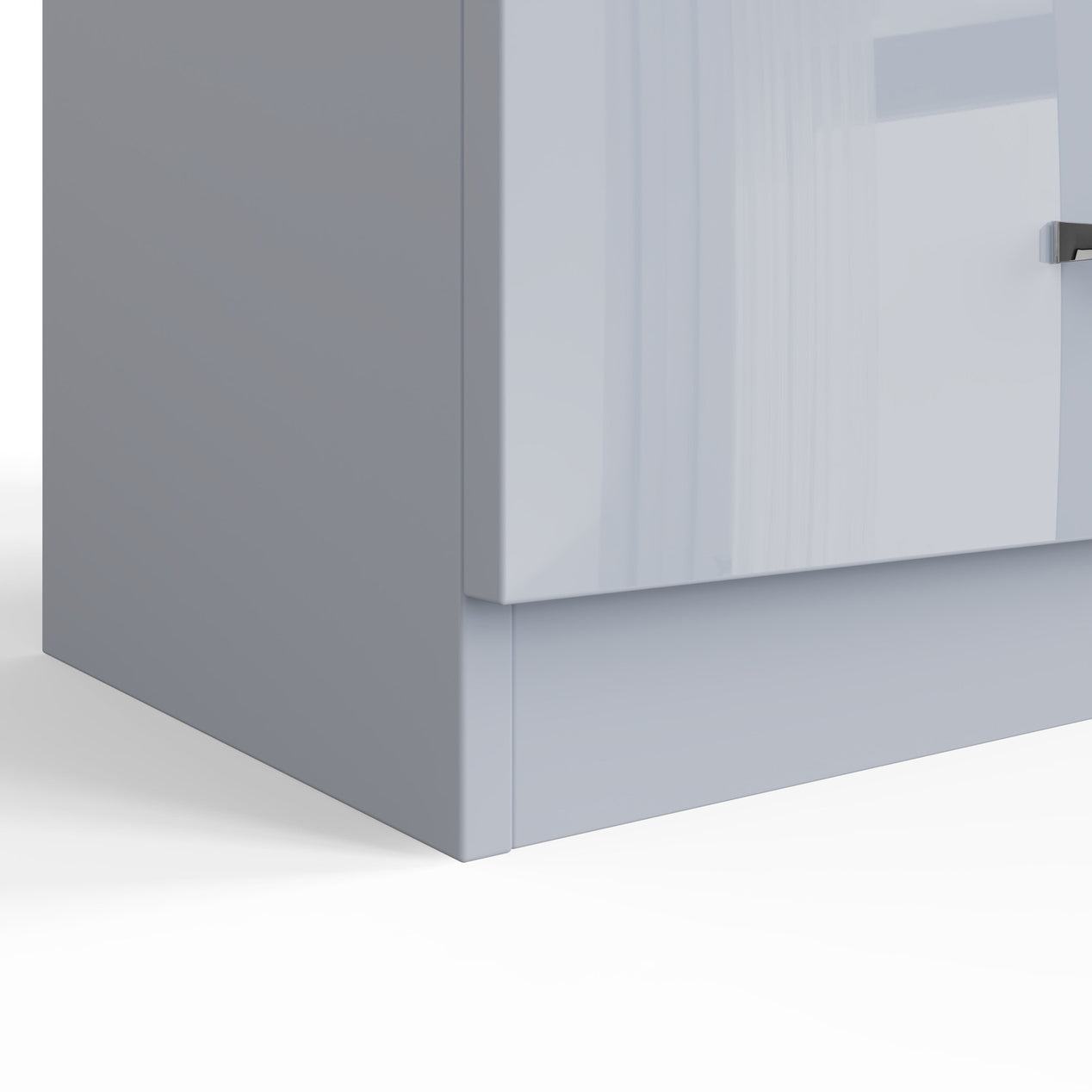 FWStyle Chilton 8 Drawer Chest Of Drawers - Grey Gloss Front
