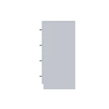 FWStyle Chilton 8 Drawer Chest Of Drawers - Grey Gloss Front