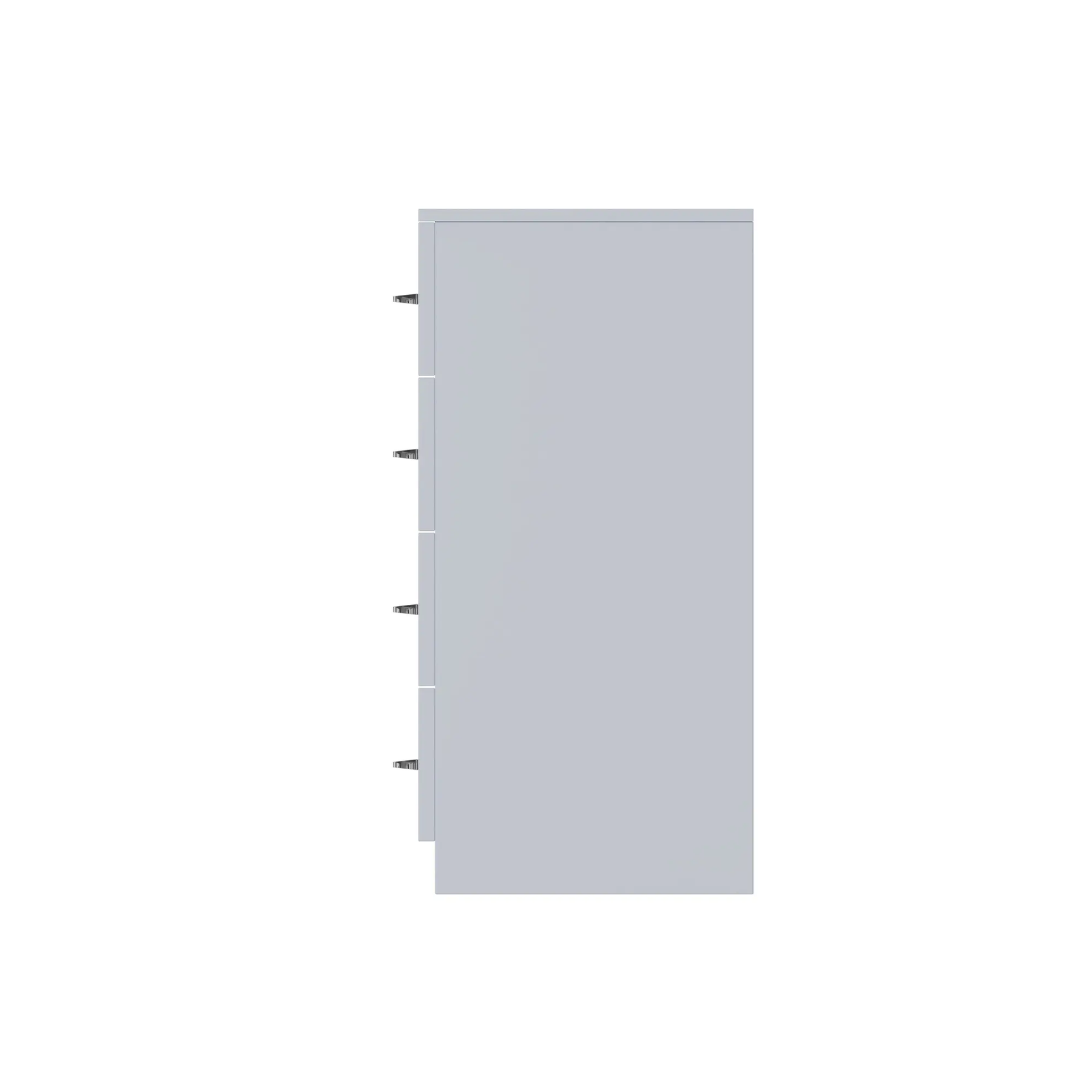 FWStyle Chilton 8 Drawer Chest Of Drawers - Grey Gloss Front