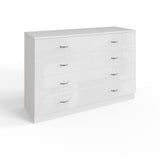 FWStyle Chilton 8 Drawer Chest Of Drawers - White Gloss Front