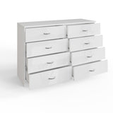 FWStyle Chilton 8 Drawer Chest Of Drawers - White Gloss Front