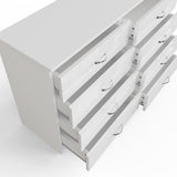 FWStyle Chilton 8 Drawer Chest Of Drawers - White Gloss Front