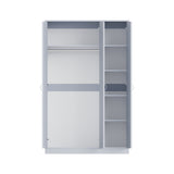 FWStyle Chilton 3 Door Wardrobe With Mirror - Grey Gloss Front