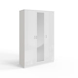 FWStyle Chilton 3 Door Wardrobe With Mirror - White Gloss Front