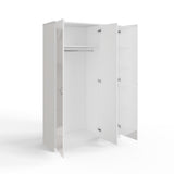 FWStyle Chilton 3 Door Wardrobe With Mirror - White Gloss Front
