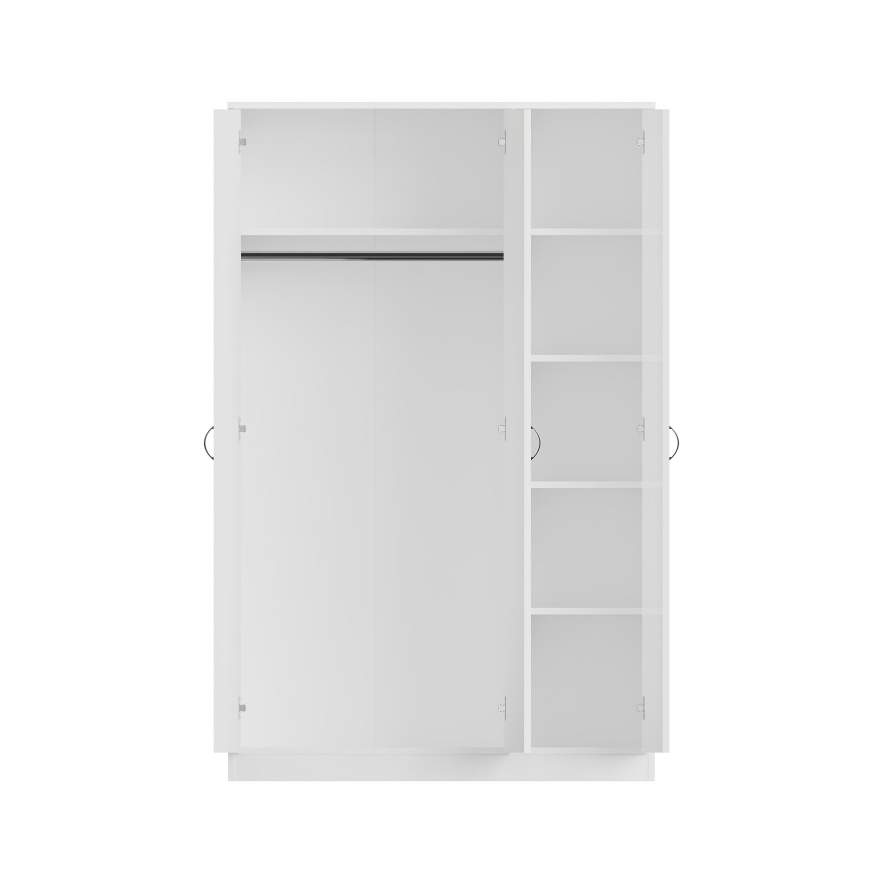 FWStyle Chilton 3 Door Wardrobe With Mirror - White Gloss Front