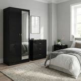 Chilton Black Gloss 3 Piece Bedroom Furniture Set