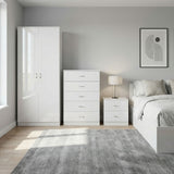 Chilton White Gloss Bedroom Set - 3 Pieces