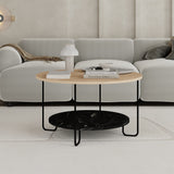 Corro Modern Coffee Table Oak Lotus
