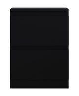 FWStyle Carlton 2 Drawer Bedside Nightstand - Matt Black