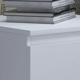 FWStyle Carlton 2 Drawer Bedside Nightstand - Matt White