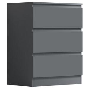 Carlton 3 Drawer Chest - Matt Dark Grey