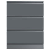 FWStyle Carlton 3 Drawer Chest Of Drawers - Matt Dark Grey