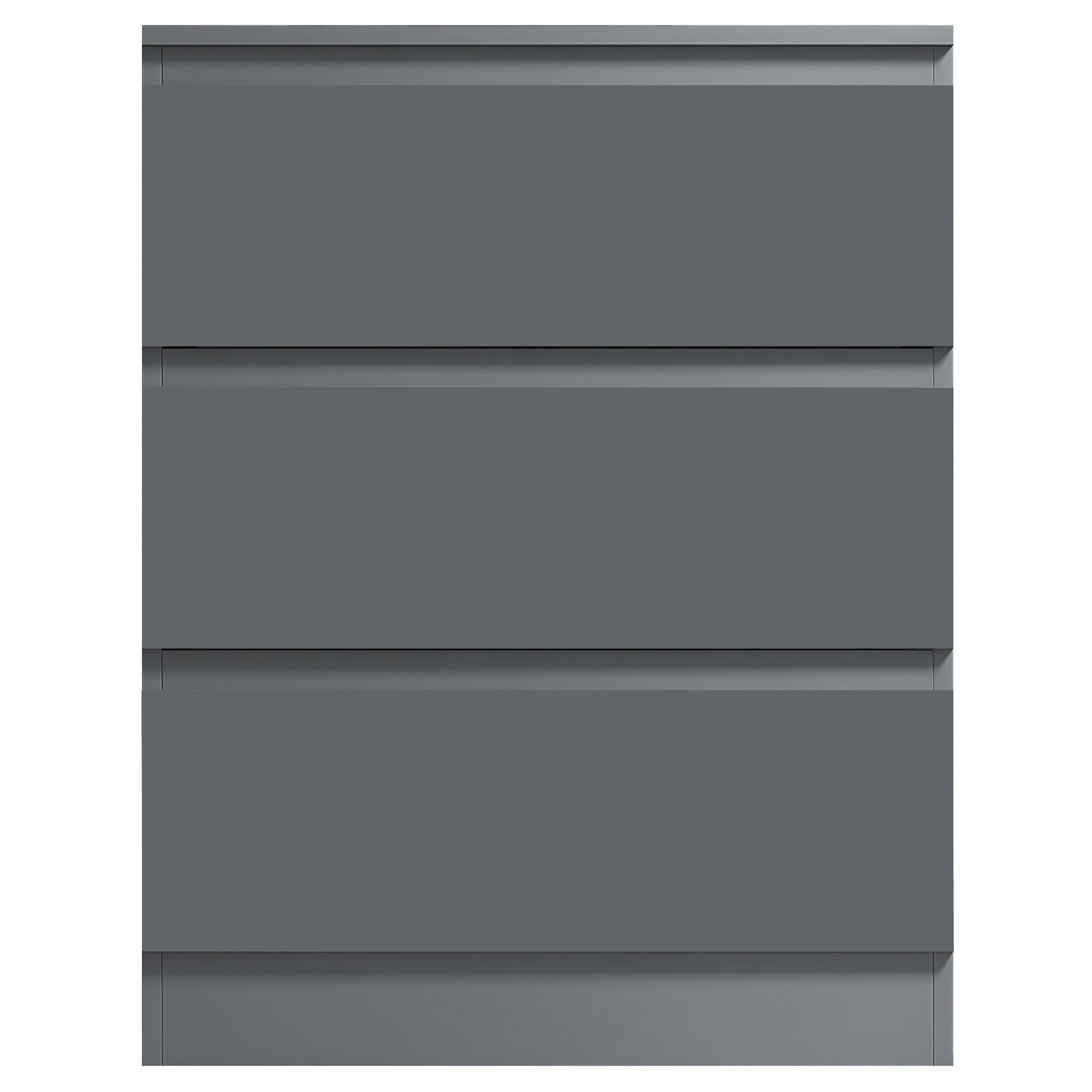 FWStyle Carlton 3 Drawer Chest Of Drawers - Matt Dark Grey