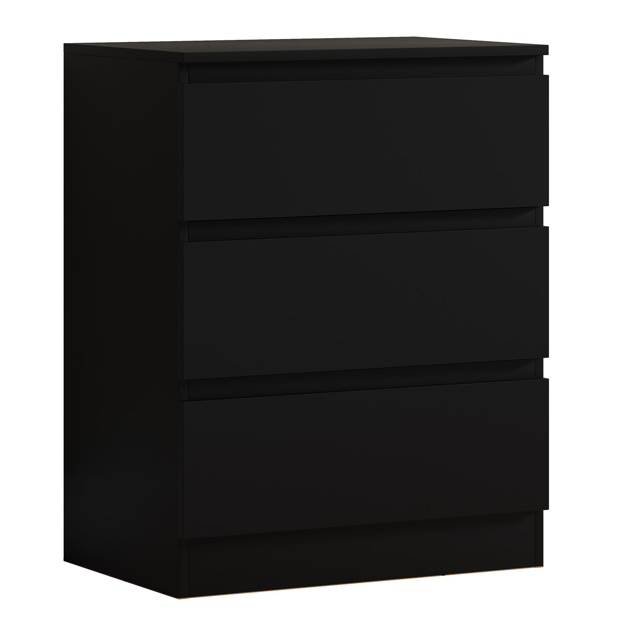 FWStyle Carlton 3 Drawer Chest Of Drawers - Matt Black